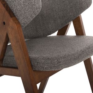 Table and Chair Set 5 Pieces Hana Hm21340.02 Square Mdf Table - Rubber Wood and Fabric Chairs