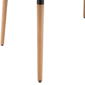 Table and chairs set 5 pieces Lucien Hm21183 Mdf top and beech wood in natural color