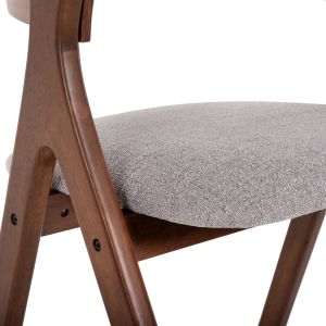 Table and Chair Set 5 Pieces Nekker Hm21340.01 Square Mdf Table - Rubber Wood and Fabric Chairs