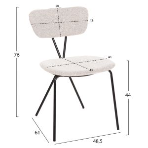 Table and chairs set 5 pieces Raven Hm21067.02 ceramic top, black marble - metal
