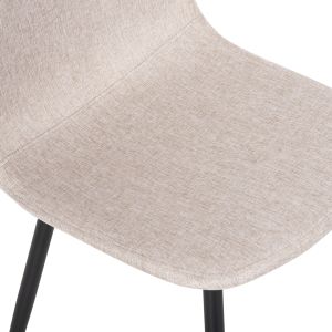 Table and chairs set 5 pieces Raven Hm21068.01 ceramic top white marble - beige fabric