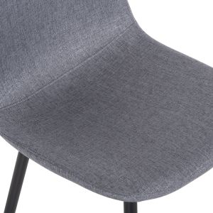 Table and chairs set 5 pieces Raven Hm21068.03 ceramic top gray marble - gray fabric