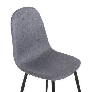 Table and chairs set 5 pieces Raven Hm21068.03 ceramic top gray marble - gray fabric