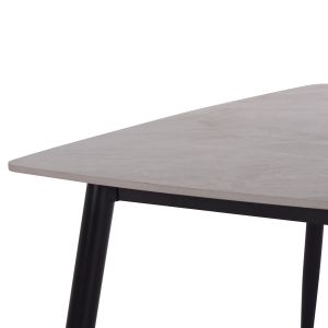 Table and chairs set 5 pieces Raven Hm21068.03 ceramic top gray marble - gray fabric