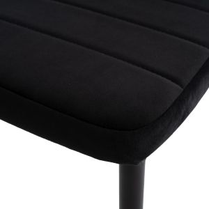 Table and chairs set 5 pieces Raven Hm21224.02 ceramic top black marble - black velvet
