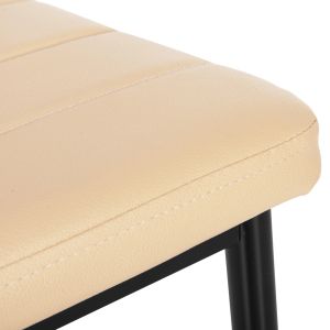 Table and chairs set 5 pieces Raven Hm21266.01 ceramic top white marble - Creamy white