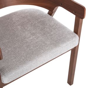 Table and Chair Set 5 Pieces Riner Hm21340 Square Mdf Table - Rubber Wood and Fabric Chairs