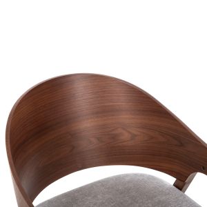 Table and Chair Set 5 Pieces Riner Hm21340 Square Mdf Table - Rubber Wood and Fabric Chairs