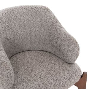 Table and chairs set 7 pieces Abai Hm21338.02 Mdf table - chairs with boucle fabric