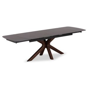 Комплект маса и столове 7 части Horizon Sm21233 керамичен плот - крака с фурнир от орех