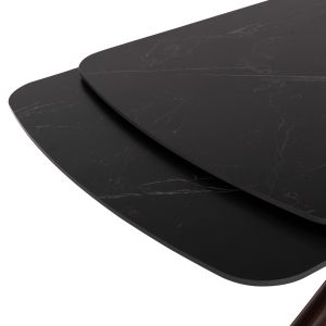 Комплект маса и столове 7 части Horizon Sm21233 керамичен плот - крака с фурнир от орех