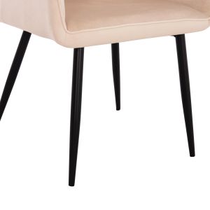 Table and chair set 7 pieces Raven Hm21070.01 with ceramic top - 4 chairs and 2 armchairs, ecru color