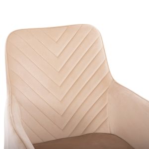 Table and chair set 7 pieces Raven Hm21070.01 with ceramic top - 4 chairs and 2 armchairs, ecru color