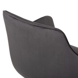 Table and chairs set 7 pieces Raven Hm21070.03 with ceramic top - 4 chairs and 2 armchairs, gray