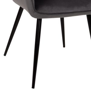 Table and chairs set 7 pieces Raven Hm21070.03 with ceramic top - 4 chairs and 2 armchairs, gray