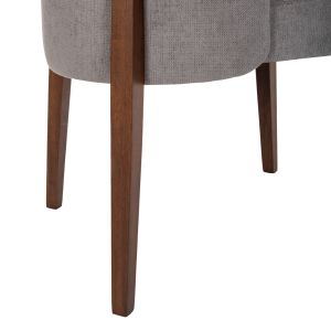 Table and Chairs Set 7 Pieces Rimer Hm21339 Mdf Table - Rubber Wood and Fabric Chairs