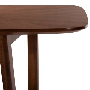 Table and Chair Set 7 Pieces Riner Hm21338 Mdf Table - Rubber Wood and Fabric Chairs