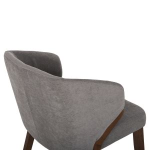 Table and Chair Set 7 Pieces Riner Hm21338 Mdf Table - Rubber Wood and Fabric Chairs