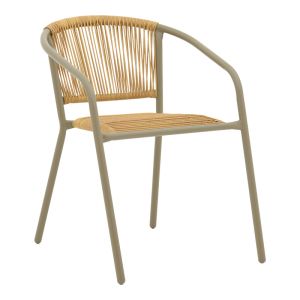 LINDARIA-ENSURE 5-PIECE TABLE AND CHAIR SET, METAL AND GLASS, CHAMPAGNE COLOR, 140X80X70 CM
