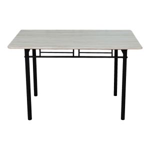 TABLE AND CHAIRS SET ROZA 5 PIECES SONOMA MDF AND BLACK METAL LEGS 120X65X75CM