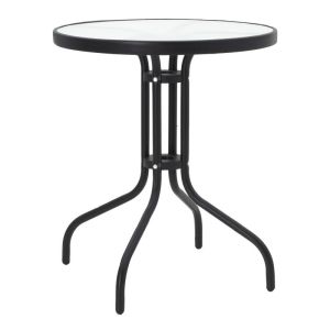 Watson-pomedon table and chairs set, 3 pieces, metal, black