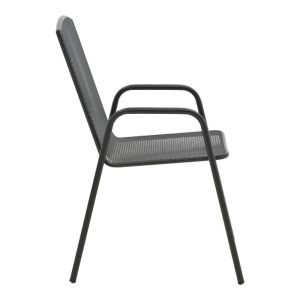 Watson-pomedon table and chairs set, 3 pieces, metal, black