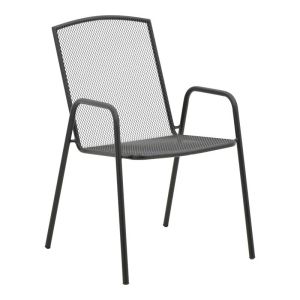Watson-pomedon table and chairs set, 3 pieces, metal, black