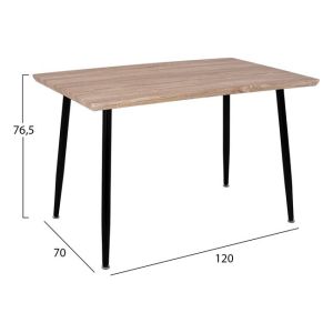 Table set with 4 chairs Vanessa sonoma color Hm11024,02