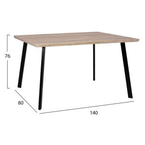 Table set with 4 chairs Vanessa sonoma color Hm11037