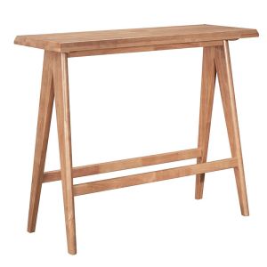 Table set with 4 chairs Winslow table light walnut color 120x45x100cm