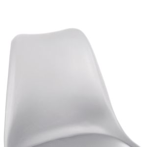 Table and chair set 5 pcs Vegas Hm21184 Mdf top in white - beech legs