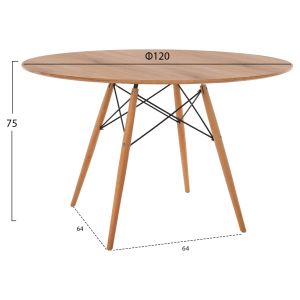 5-piece table and chair set Brave Hm21188 with 4 chairs and a round table