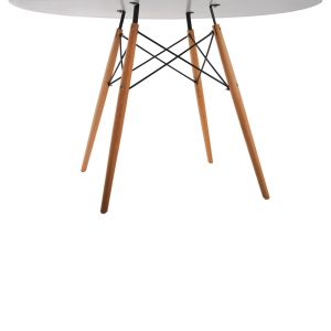 Table and chair set 5 pieces Maggie Hm21186 Mdf top and polypropylene in white color