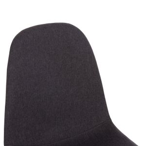 Table and chair set 5 pieces Minardo Hm21179 Mdf top in black - dark gray fabric