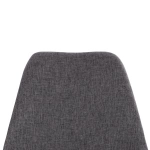 Table and chair set 5 pieces Vegas Hm21177 Mdf top in gray - fabric in gray