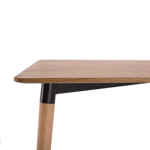 Table and chair set 5 pieces Vegas Hm21180 Mdf top in natural fabric in beige
