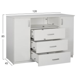 Bedroom furniture set 5 pcs. Adler Hm11758.03 melamine in white - for mattress 160x200 cm