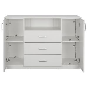 Bedroom furniture set 6 pcs. Adler Hm11759.03 melamine in white - for mattress 160x200 cm