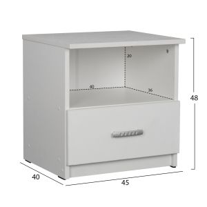 Bedroom furniture set 6 pcs. Adler Hm11759.03 melamine in white - for mattress 160x200 cm