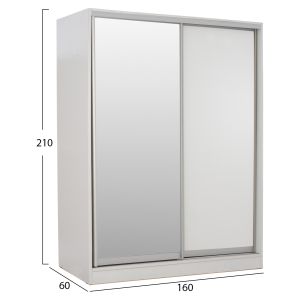 Bedroom furniture set 6 pcs. Adler Hm11759.03 melamine in white - for mattress 160x200 cm