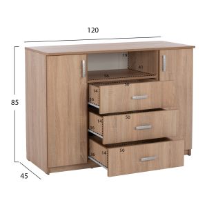 Bedroom furniture set 6 pieces Adler Hm11759 melamine in sonama oak color - for mattress 160x200 cm