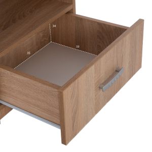 Bedroom furniture set 6 pieces Adler Hm11759 melamine in sonama oak color - for mattress 160x200 cm