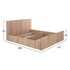 Bedroom furniture set 6 pieces Adler Hm11759 melamine in sonama oak color - for mattress 160x200 cm