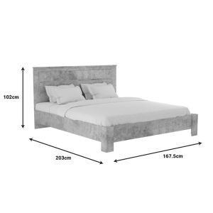 Bedroom furniture set OLYMPUS A set of 5 pieces in antique anthracite color