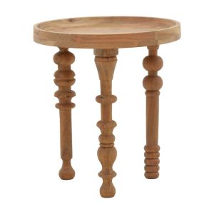 Set of 2 Kelly coffee tables made of solid acacia in walnut color