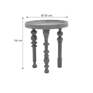 Set of 2 Kelly coffee tables made of solid acacia in walnut color