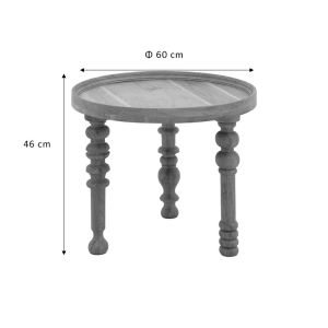 Set of 2 Kelly coffee tables made of solid acacia in walnut color