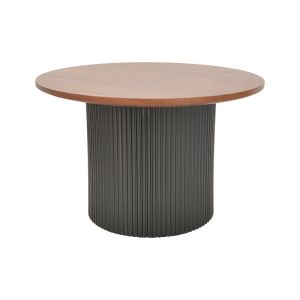 Set of 2 Dovel coffee tables made of Mdf, walnut-black color