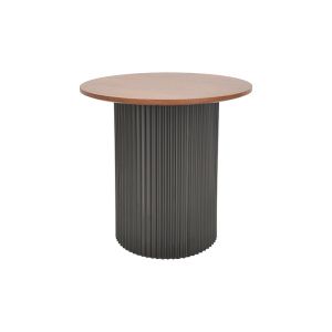Set of 2 Dovel coffee tables made of Mdf, walnut-black color