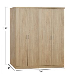 Set of 2 wardrobes 4 doors Sonama 160x42x181 Hm11352,02